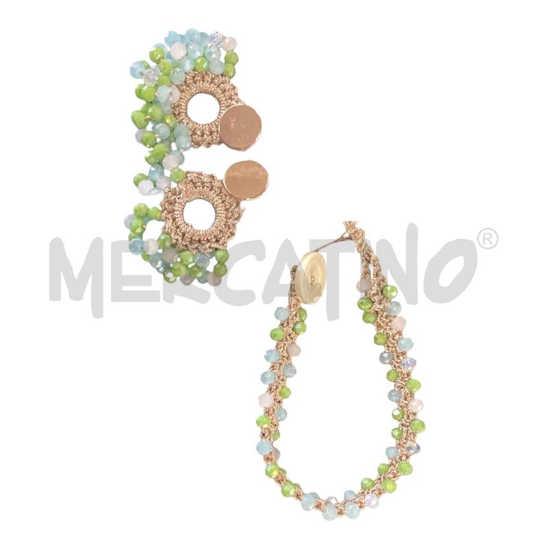 BRACCIALE +ORECCHINI BG/V/AZ  | Mercatino dell'Usato Carmagnola 1