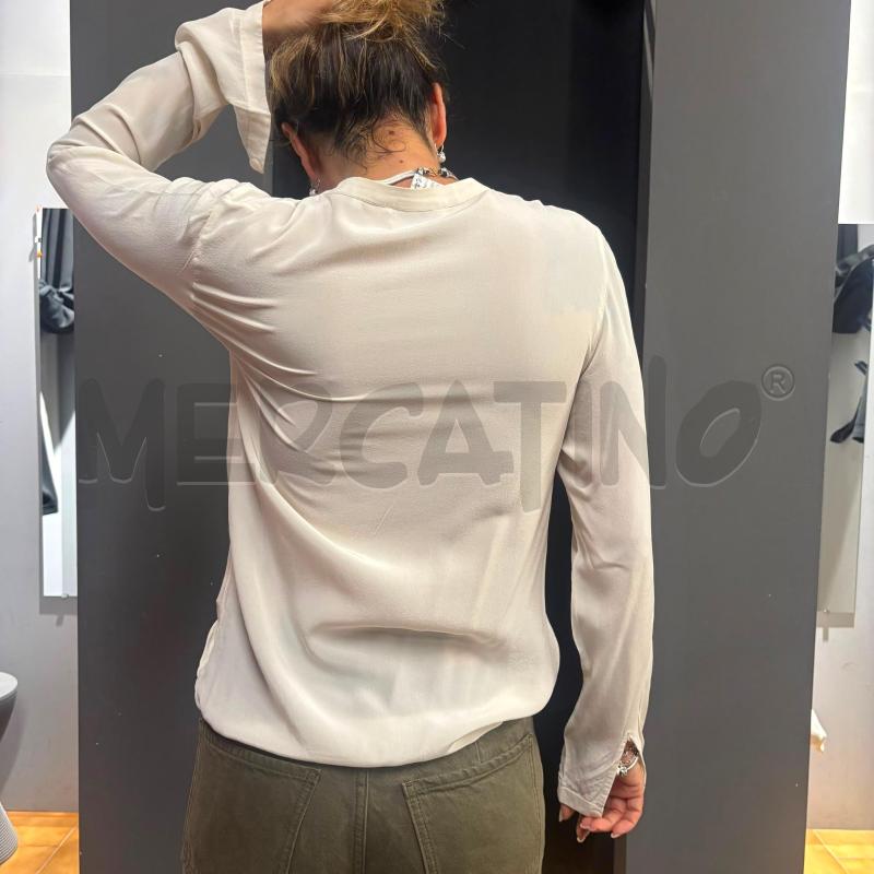 CAMICIA DONNA AVORIO GUGLIELMINOTTI SETA  | Mercatino dell'Usato Carmagnola 3