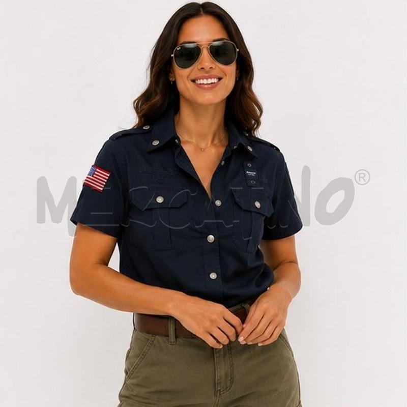 CAMICIA DONNA BLU BLAUER M/C PALM BEACH FLORIDA  | Mercatino dell'Usato Carmagnola 1