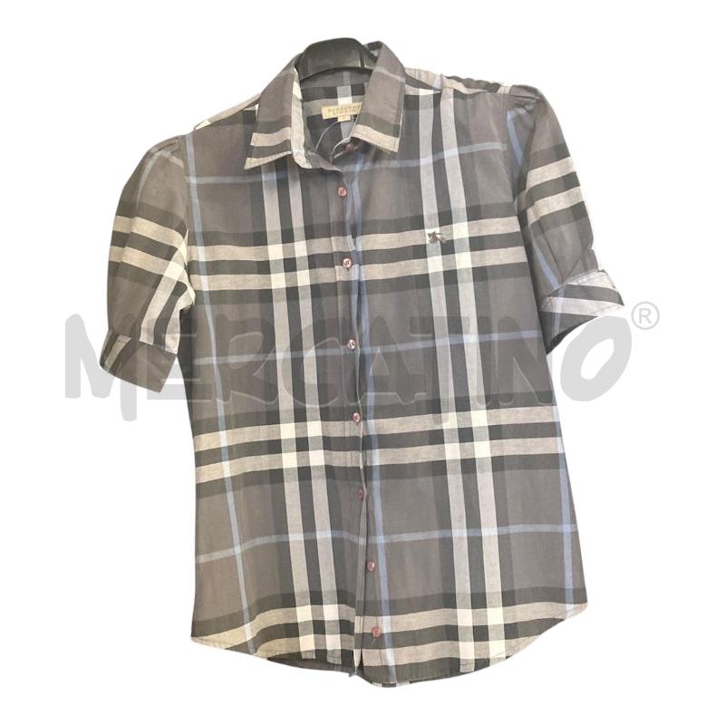 CAMICIA DONNA BURBERRY GRIGIO SCURO RIGHINA AZZURRA | Mercatino dell'Usato Carmagnola 2