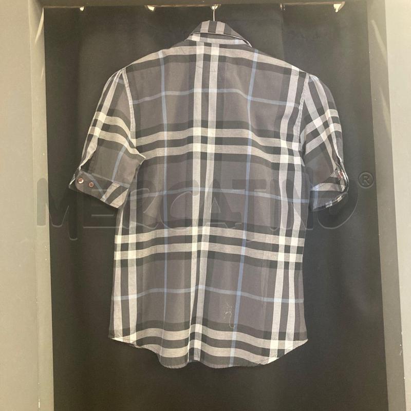 CAMICIA DONNA BURBERRY GRIGIO SCURO RIGHINA AZZURRA | Mercatino dell'Usato Carmagnola 3