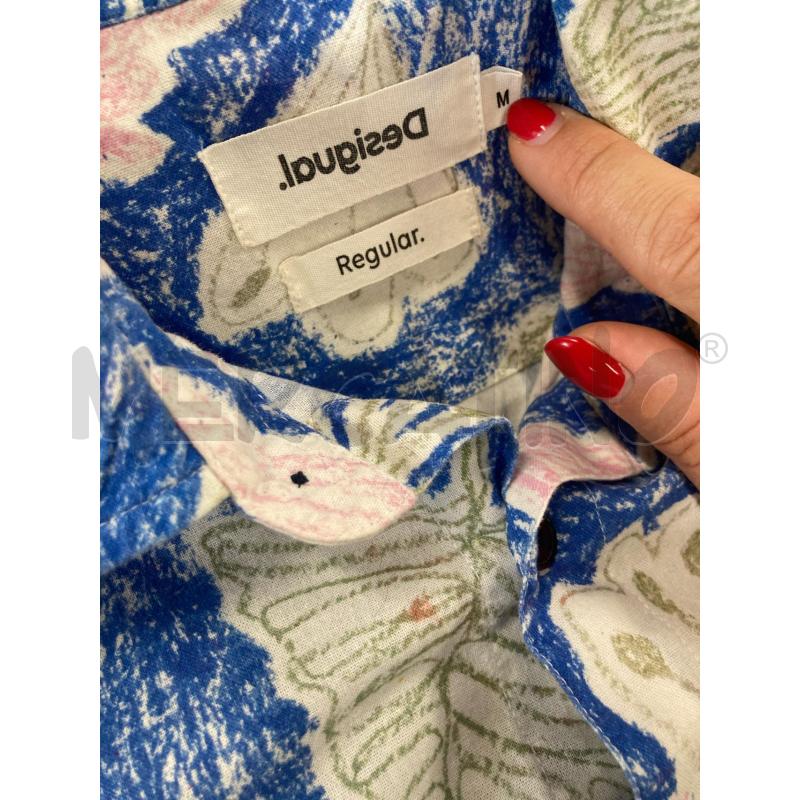 CAMICIA UOMO DESIGUAL BIANCA STAMPA AZ/RS PASTELLO  | Mercatino dell'Usato Carmagnola 5