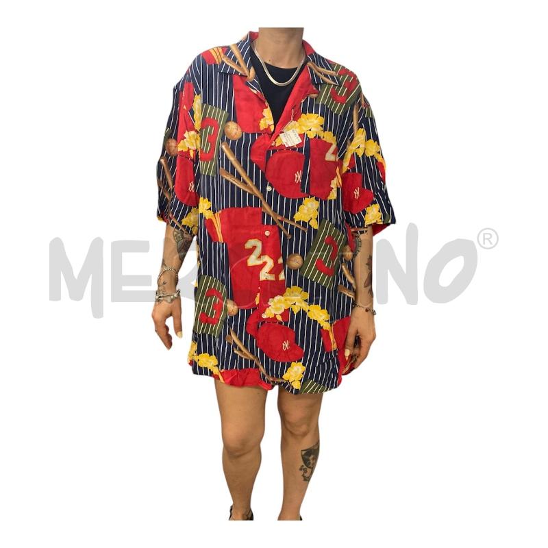CAMICIA UOMO ROSSA LES COPAINS STAMPE RIGEH FIORI GIALLI  | Mercatino dell'Usato Carmagnola 1