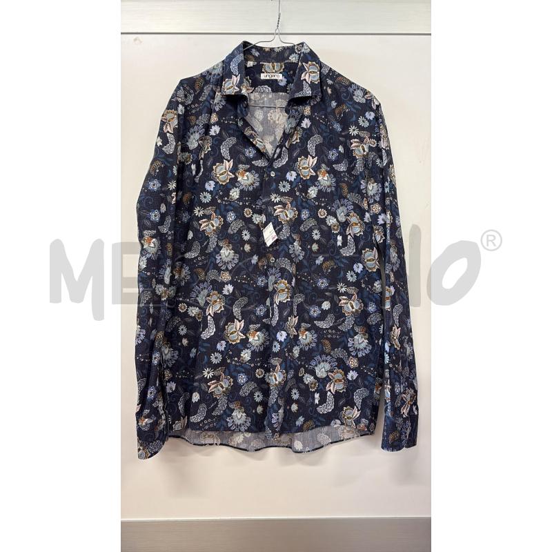 CAMICIA UOMO UNGARO BLU FIORI VARI | Mercatino dell'Usato Carmagnola 2