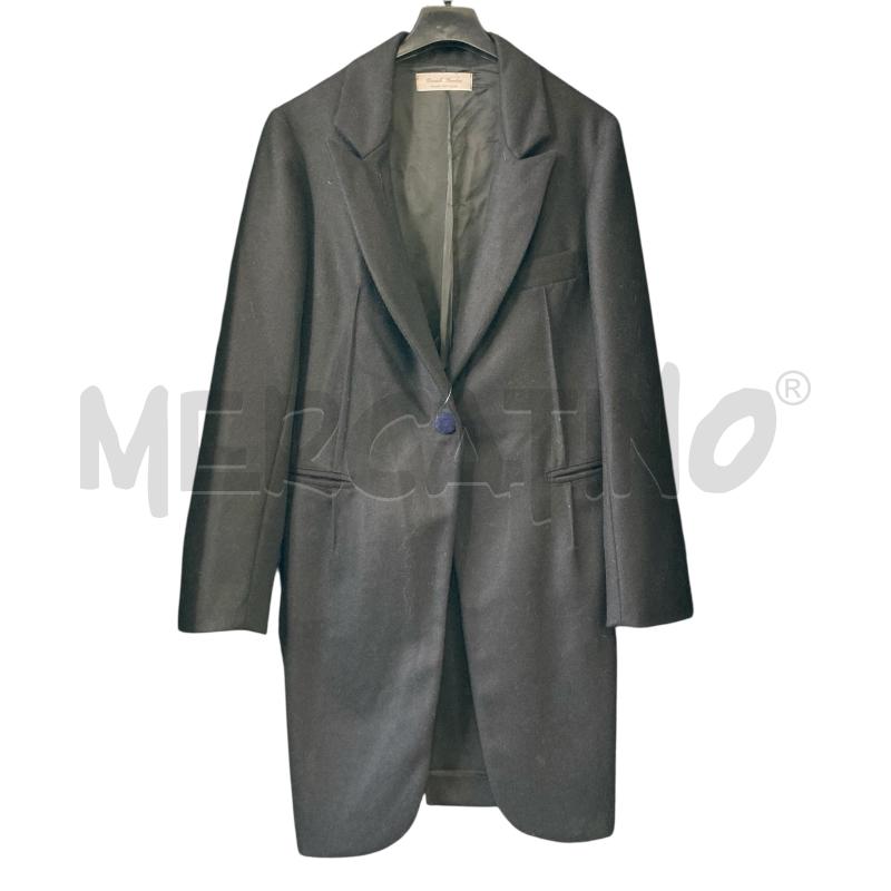 CAPPOTTO DONNA NERO DANIELA PANCHERI BOTTONE BLU | Mercatino dell'Usato Carmagnola 1