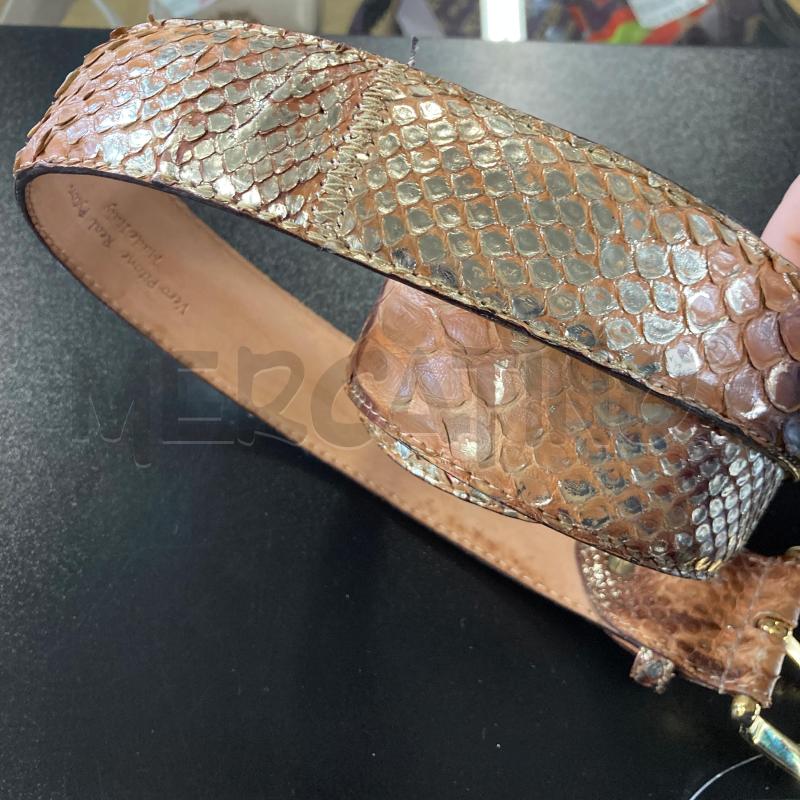 CINTURA DONNA GOTELLI PITONE BEIGE ORO | Mercatino dell'Usato Carmagnola 4