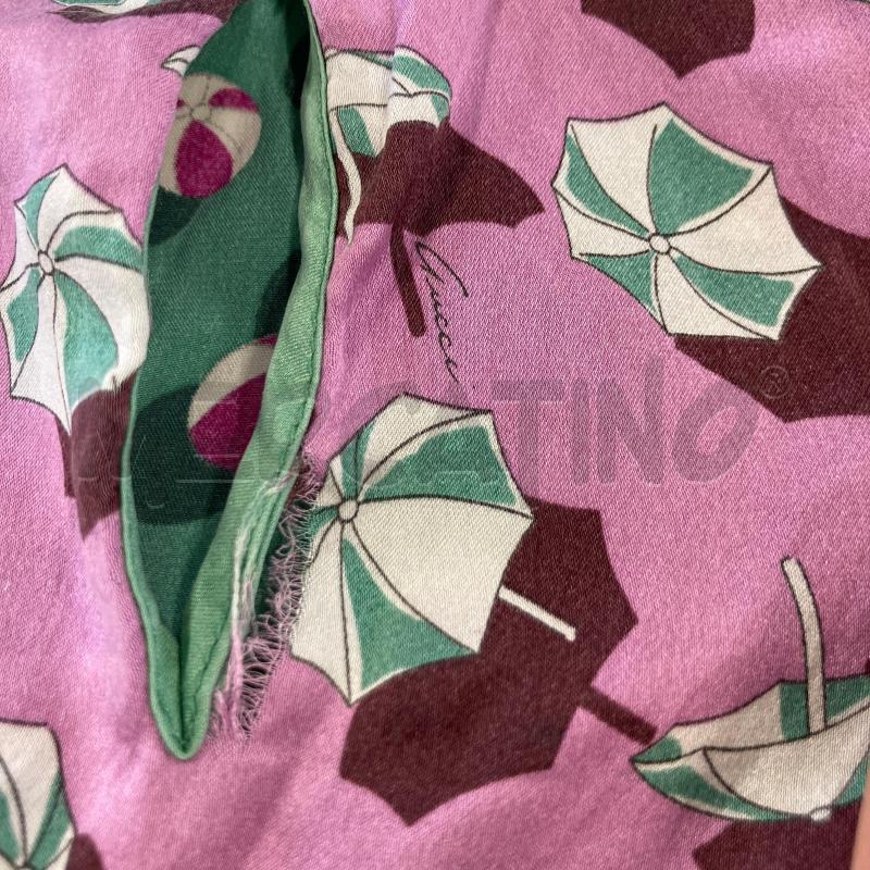 COMPLETO BAMBINA GUCCI SETA VIOLA VERDE OMBRELLI  | Mercatino dell'Usato Carmagnola 3