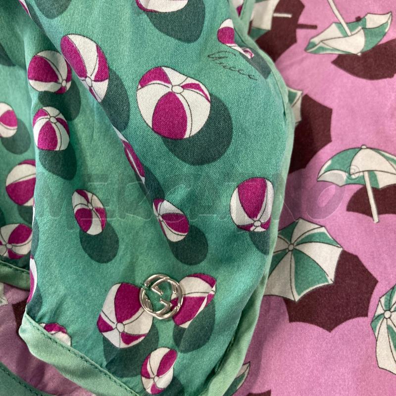 COMPLETO BAMBINA GUCCI SETA VIOLA VERDE OMBRELLI  | Mercatino dell'Usato Carmagnola 5