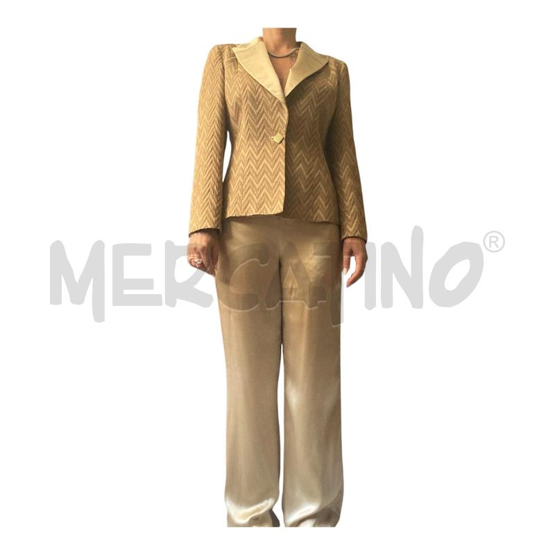 COMPLETO DONNA ORO GIAN FRANCO FERRRE PANTALONE E GIACCA  | Mercatino dell'Usato Carmagnola 1