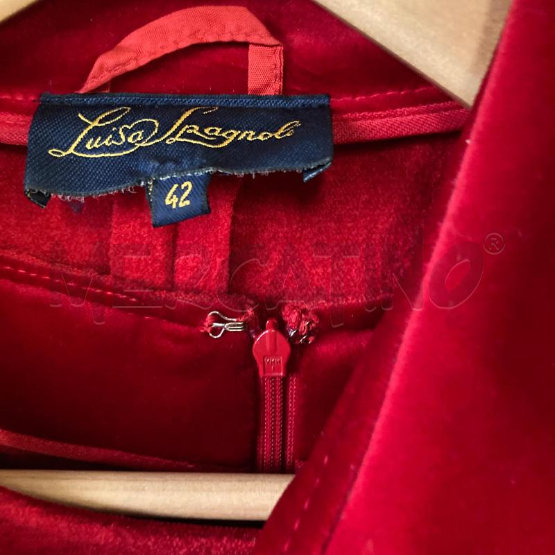 COMPLETO DONNA ROSSO LUISA SPAGNOLI BORDI VELLUTO  | Mercatino dell'Usato Carmagnola 3