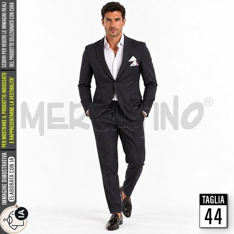 COMPLETO UOMO BLOCK ELEVENBLU RIGHE MARRONI | Mercatino dell'Usato Carmagnola 1