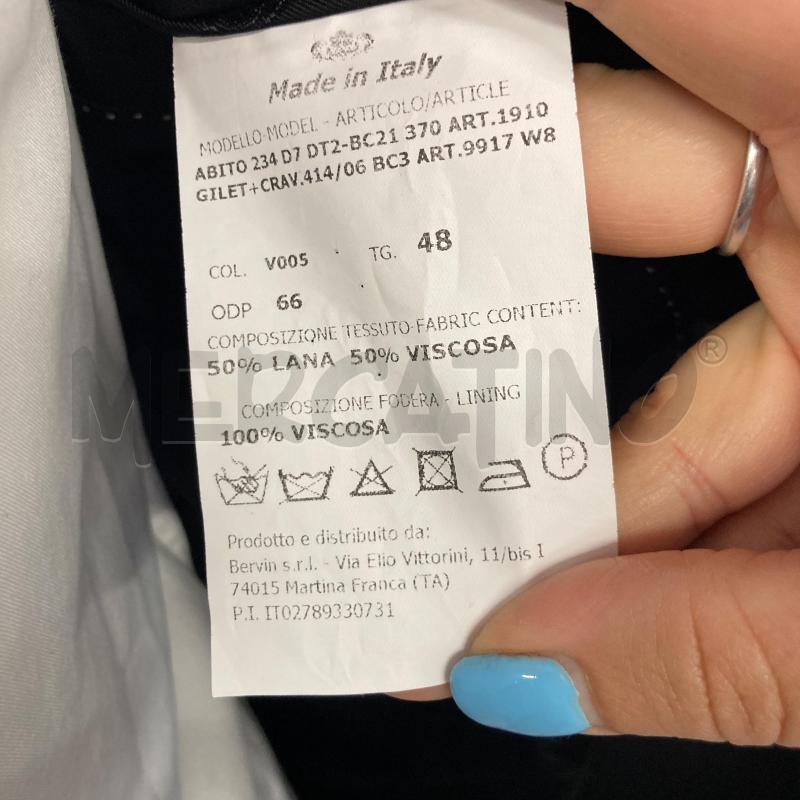 COMPLETO UOMO  ANDREA VERSALI DA CERIMONIA NERO CAM BIANCA | Mercatino dell'Usato Carmagnola 5