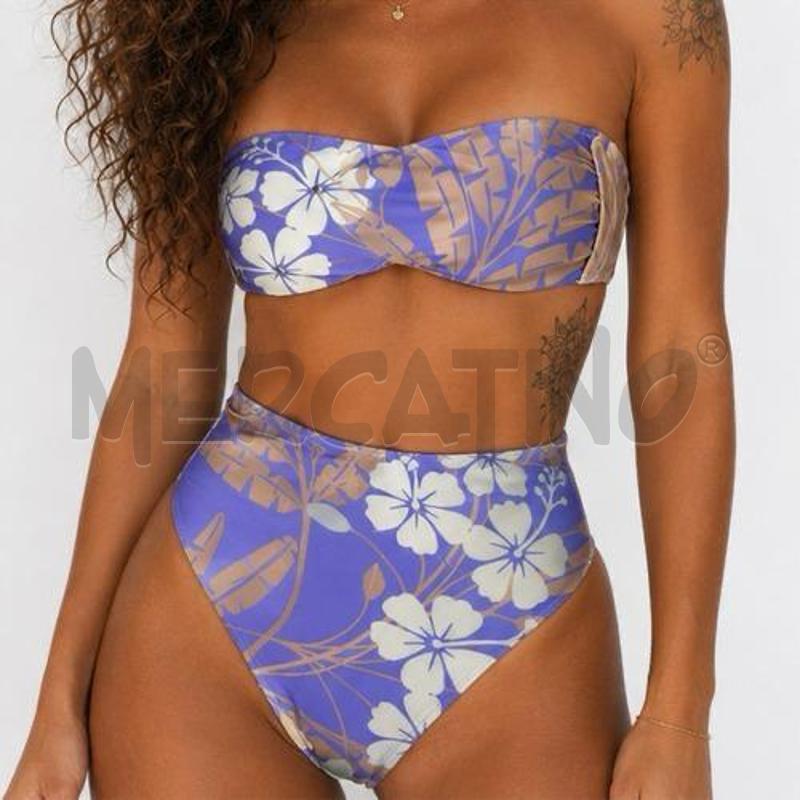 COSTUME DONNA BIKINI VALERY VIOLA FIORI BEIGE MARRONI  | Mercatino dell'Usato Carmagnola 3
