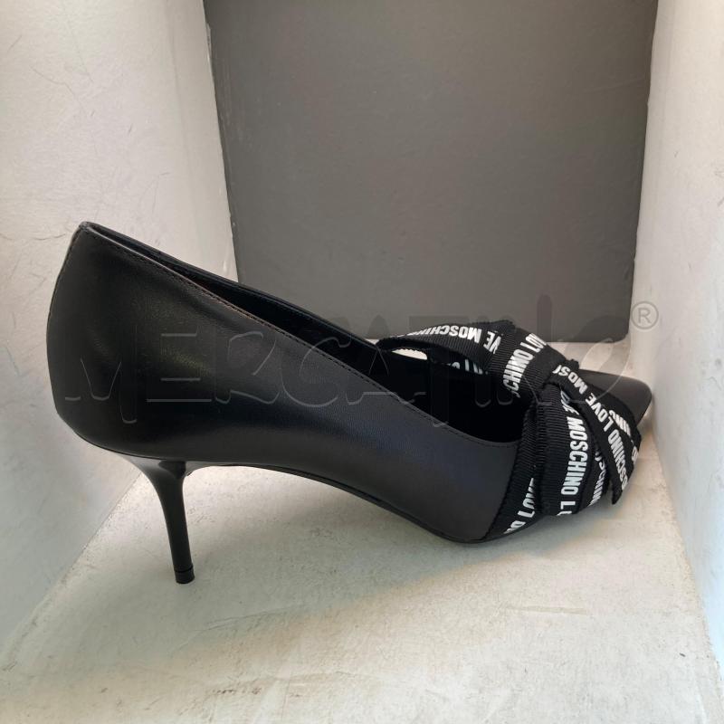 DECOLLETE NERA LOVE MOSCHINO FIOCCO SCRITTE  | Mercatino dell'Usato Carmagnola 2