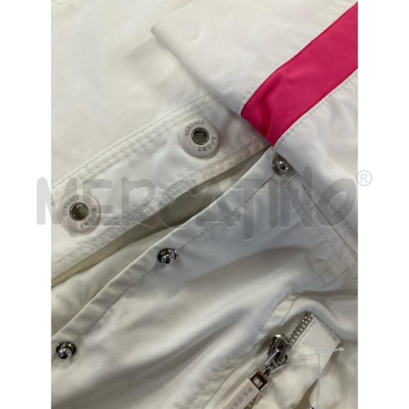 GIACCA A VENTO DONNA BIANCA VERSACE SPORT BORDO MANICA FUXIA  | Mercatino dell'Usato Carmagnola 4