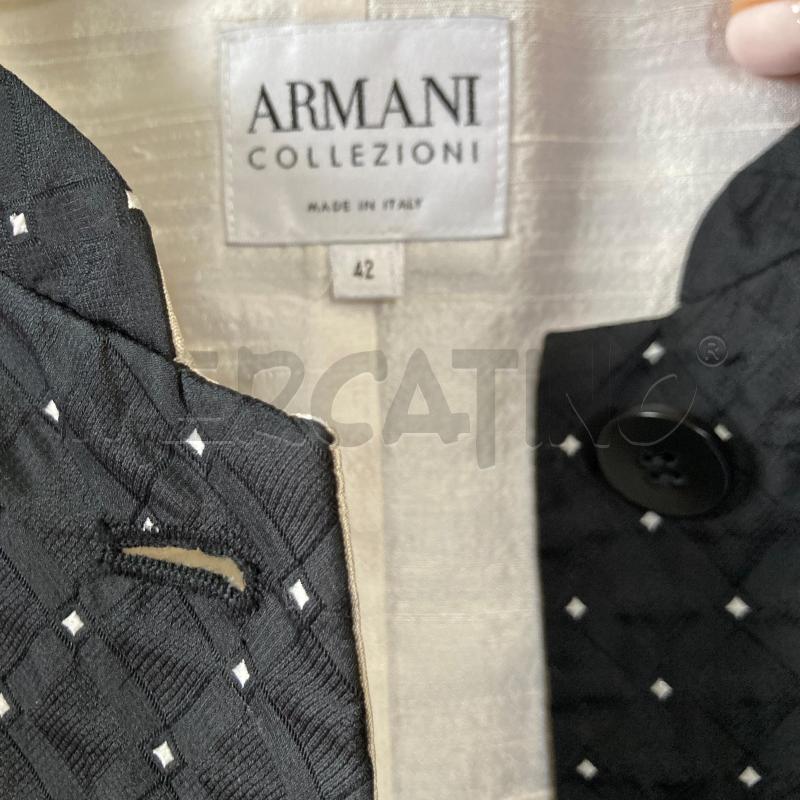 GIACCA DONNA ARMANI COLLEZIONI NERA SETA SHANTUNG B  | Mercatino dell'Usato Carmagnola 4
