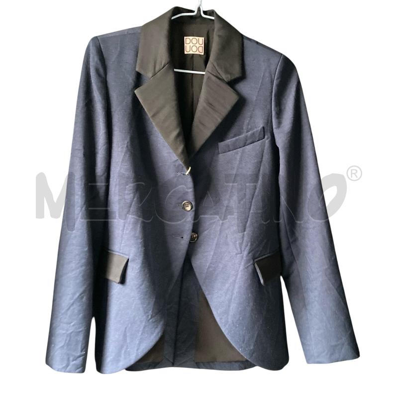 GIACCA DONNA BLU DOUDOU REVERS NERO  | Mercatino dell'Usato Carmagnola 1