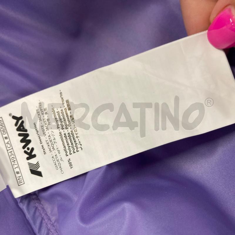 GIACCA DONNA K-WAY LILLA | Mercatino dell'Usato Carmagnola 4