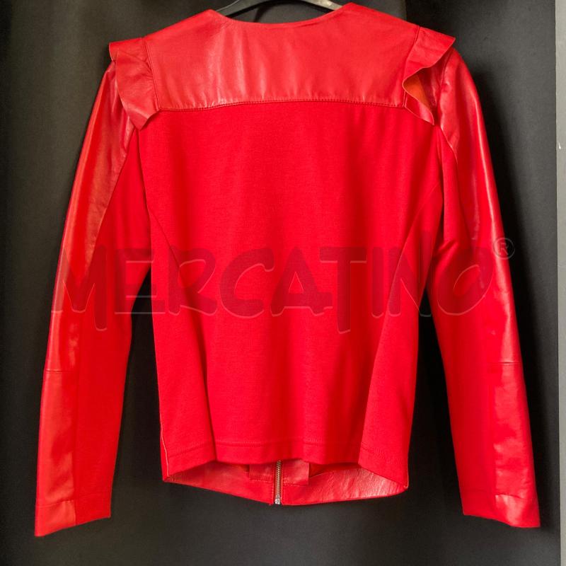 GIACCA DONNA ROSSA PINKO PARTE PELLE BALZE CENTRALI  | Mercatino dell'Usato Carmagnola 3