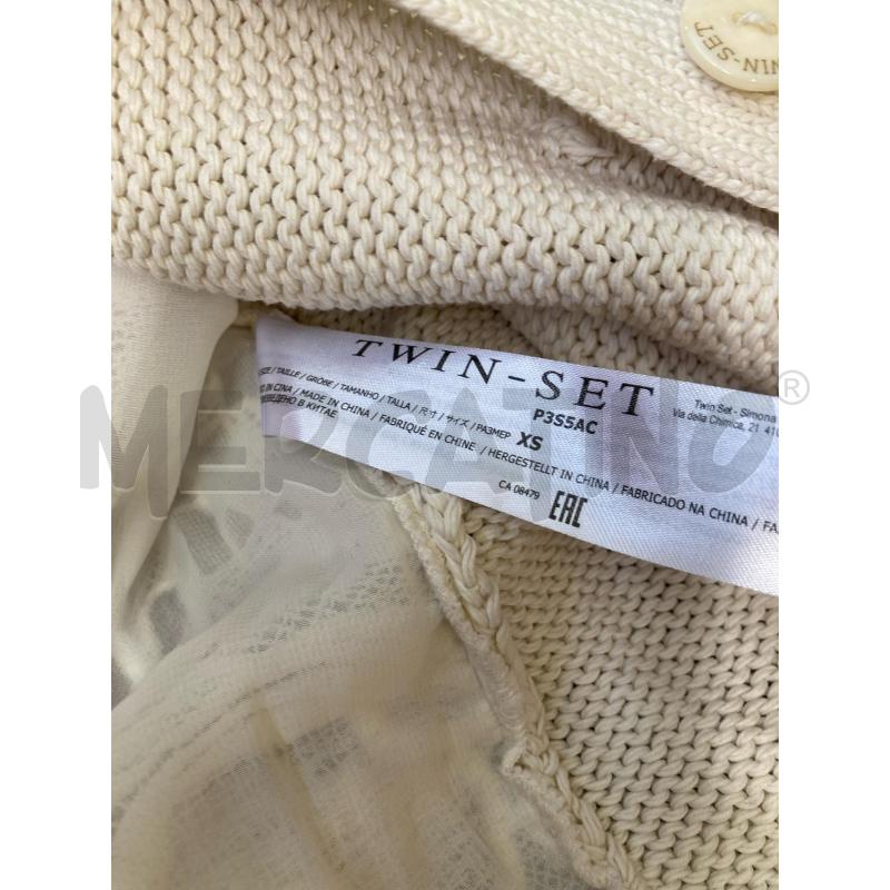 GOLFINO DONNA BEIGE TWINSET SCHIENA MACRAME  | Mercatino dell'Usato Carmagnola 4