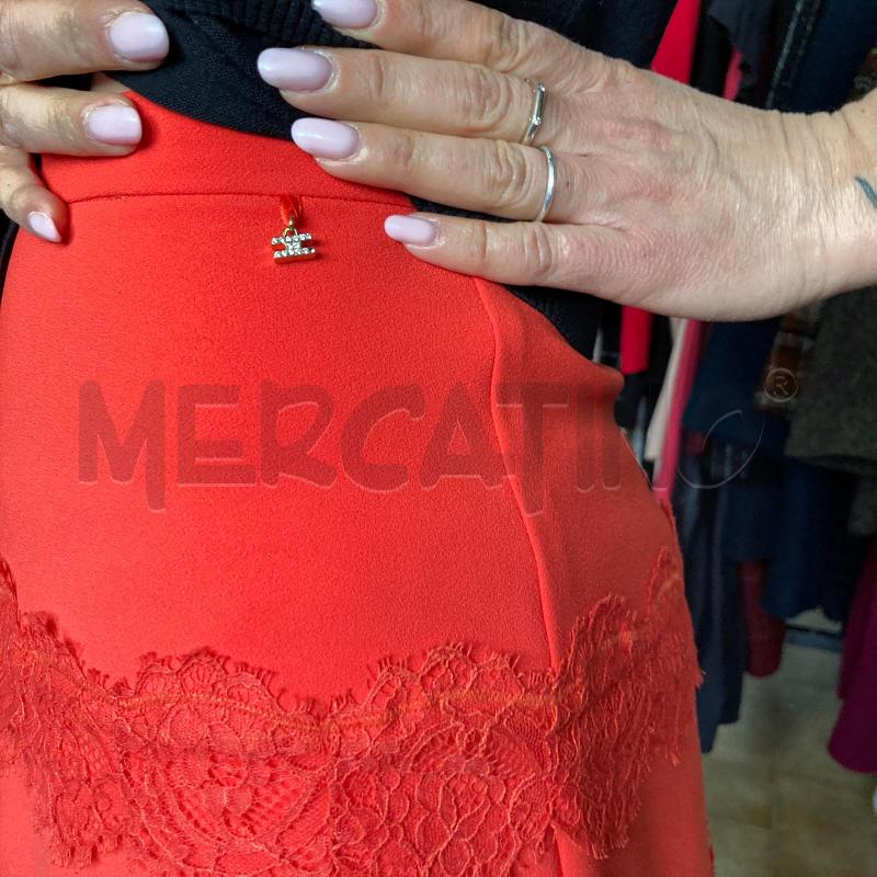 GONNA DONNA ELISABETTA FRANCHI PIZZO ROSSO CORALLO  | Mercatino dell'Usato Carmagnola 3