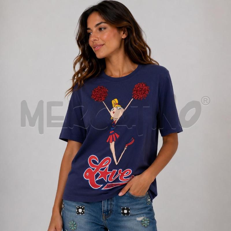 MAGLIA DONNA VIOLA LOVE MOSCHINO CHEERLEADERS | Mercatino dell'Usato Carmagnola 1