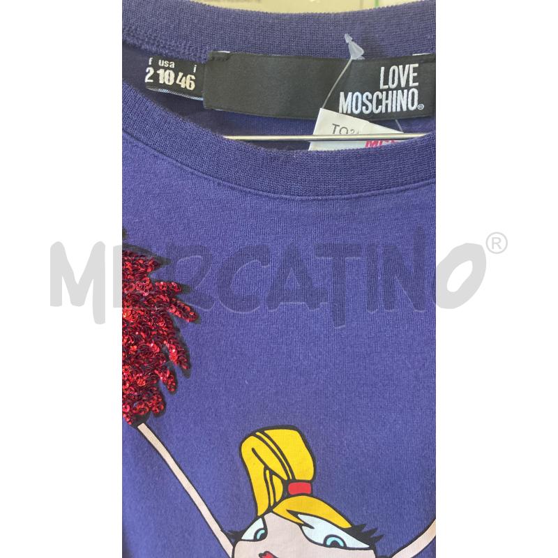 MAGLIA DONNA VIOLA LOVE MOSCHINO CHEERLEADERS | Mercatino dell'Usato Carmagnola 4