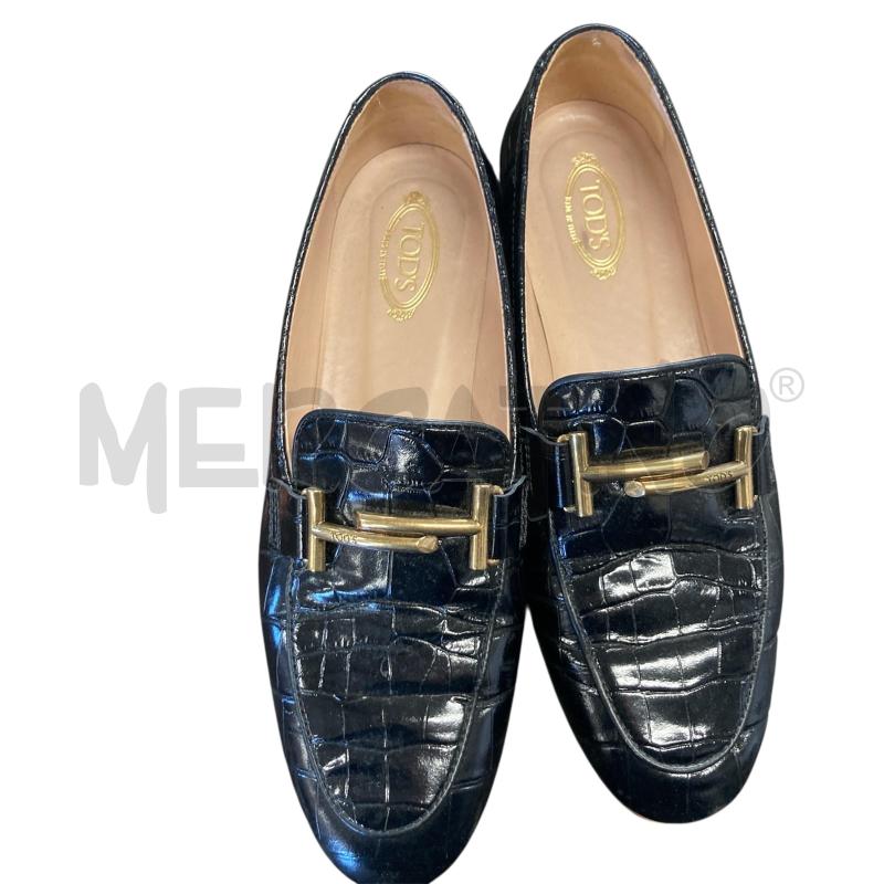 MOCASSINI DONNA NERO TOD'S STAMPA COCCO  | Mercatino dell'Usato Carmagnola 1