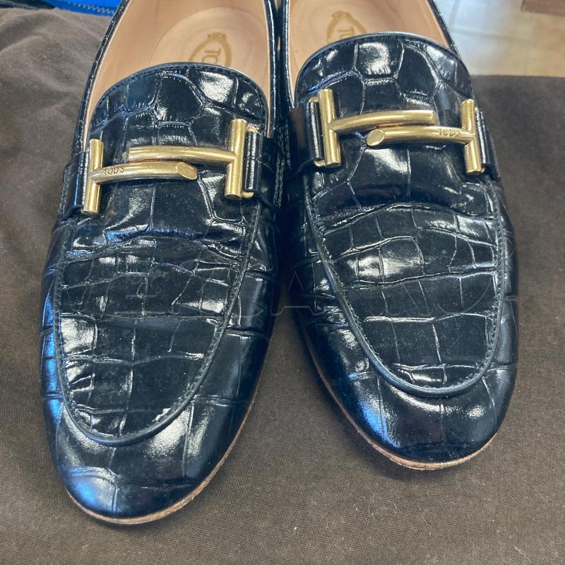 MOCASSINI DONNA NERO TOD'S STAMPA COCCO  | Mercatino dell'Usato Carmagnola 3