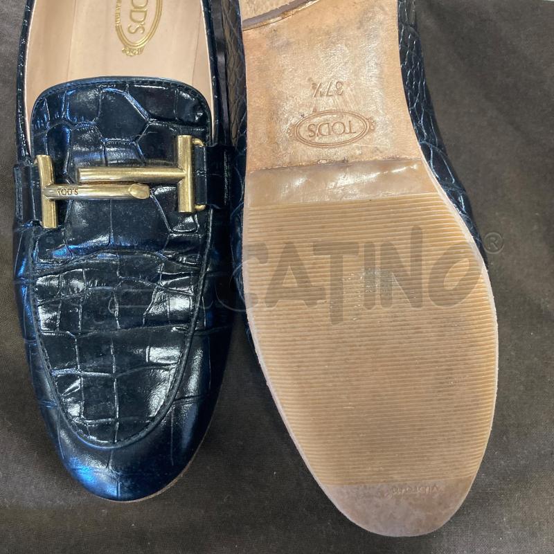MOCASSINI DONNA NERO TOD'S STAMPA COCCO  | Mercatino dell'Usato Carmagnola 4