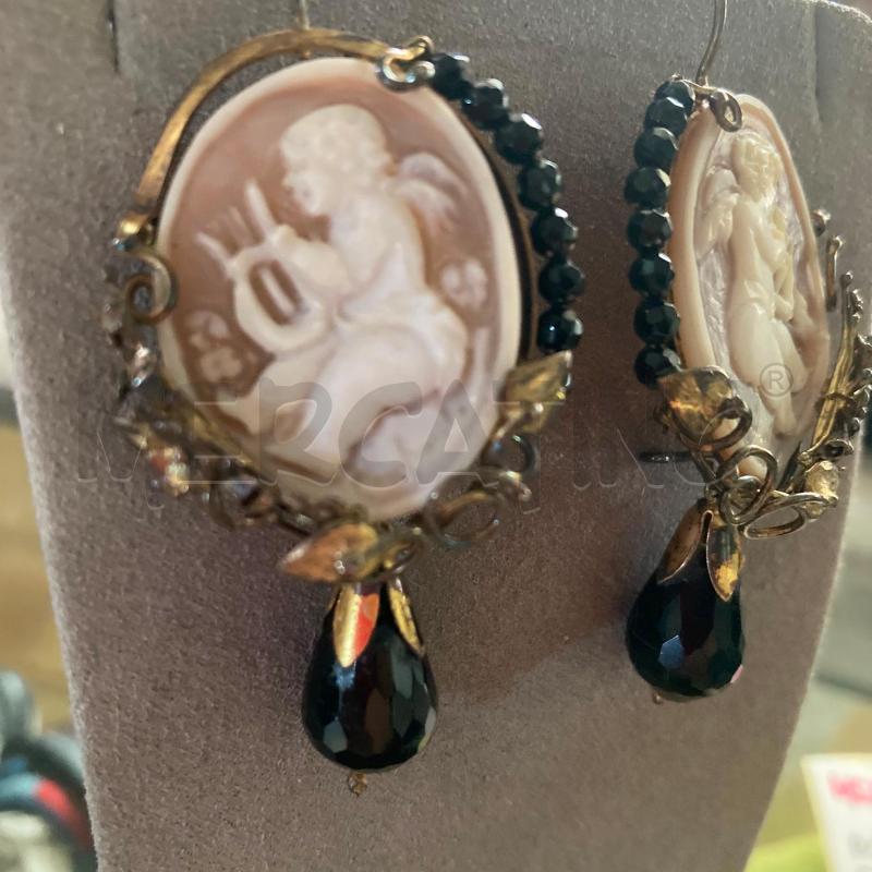 ORECCHINI CAMEO ARGENTO ANGELO PENDENTE ONICE  | Mercatino dell'Usato Carmagnola 4