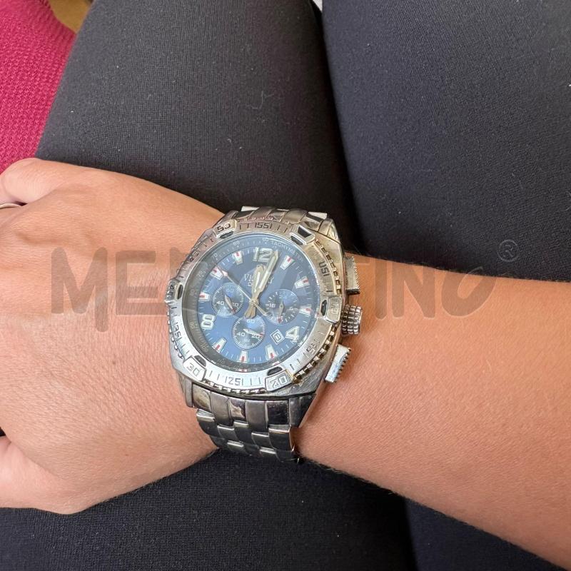 OROLOGIO DA POLSO VICTORY BLU CHRONO CINTURINO ACCCIAO | Mercatino dell'Usato Carmagnola 1
