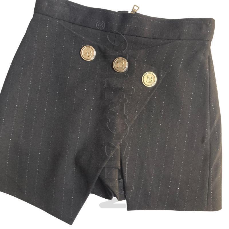PANTALONCINO BAMBINO BALMAIN NEROM FILI ARGENTATI E BOTTONI | Mercatino dell'Usato Carmagnola 1