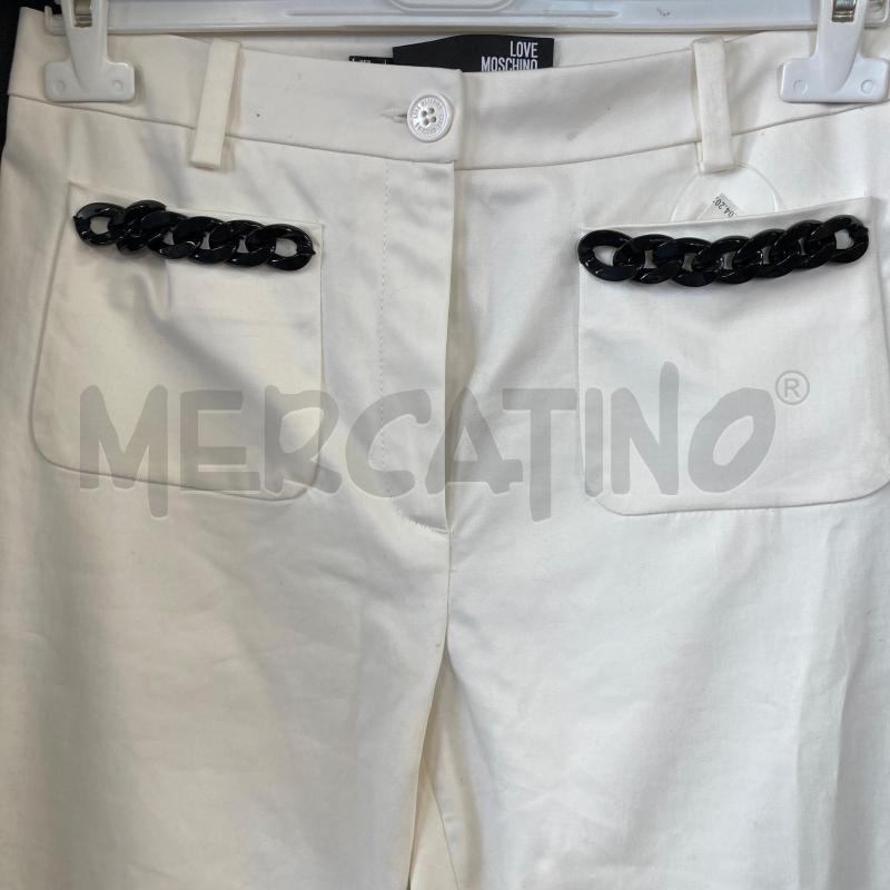 PANTALONE DONNA BIANCO CATENA N LOVE MOSCHINO  | Mercatino dell'Usato Carmagnola 4
