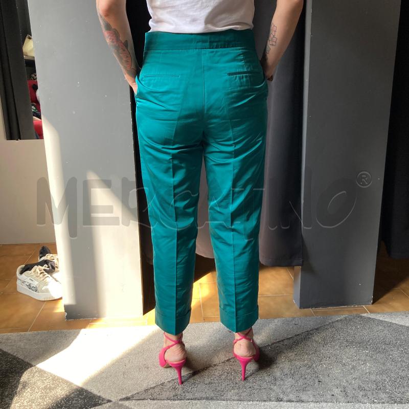 PANTALONE DONNA JIL SANDER VERDE PETROLIO 30 SETA | Mercatino dell'Usato Carmagnola 2