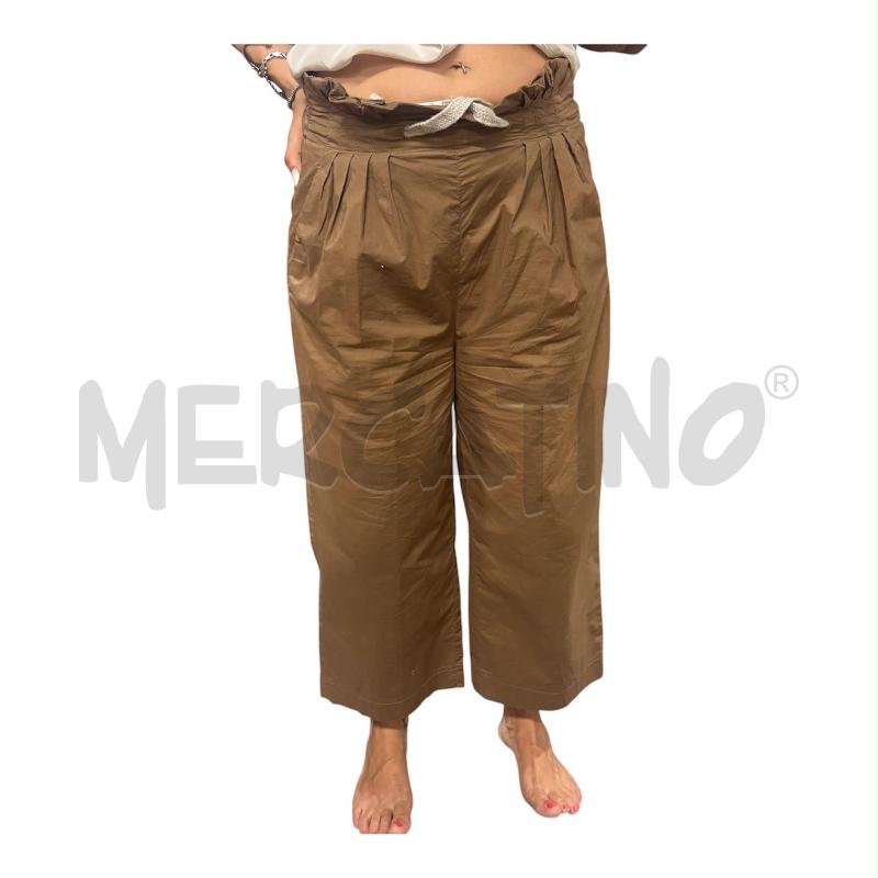 PANTALONE DONNA MARRONE DONDUP ELASTICO VITA ALTA  | Mercatino dell'Usato Carmagnola 1