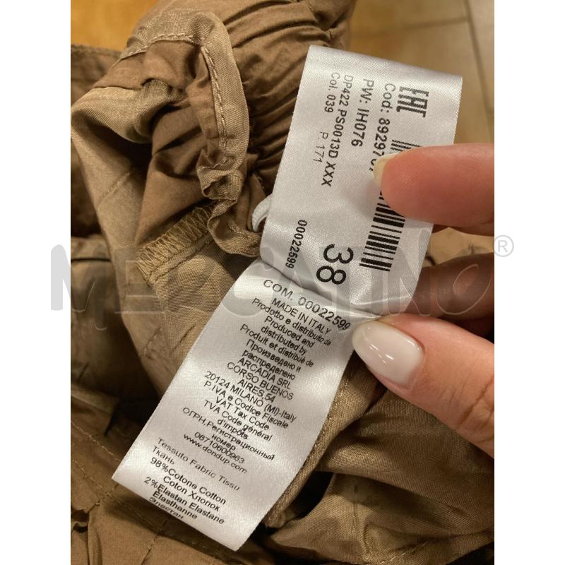 PANTALONE DONNA MARRONE DONDUP ELASTICO VITA ALTA  | Mercatino dell'Usato Carmagnola 5