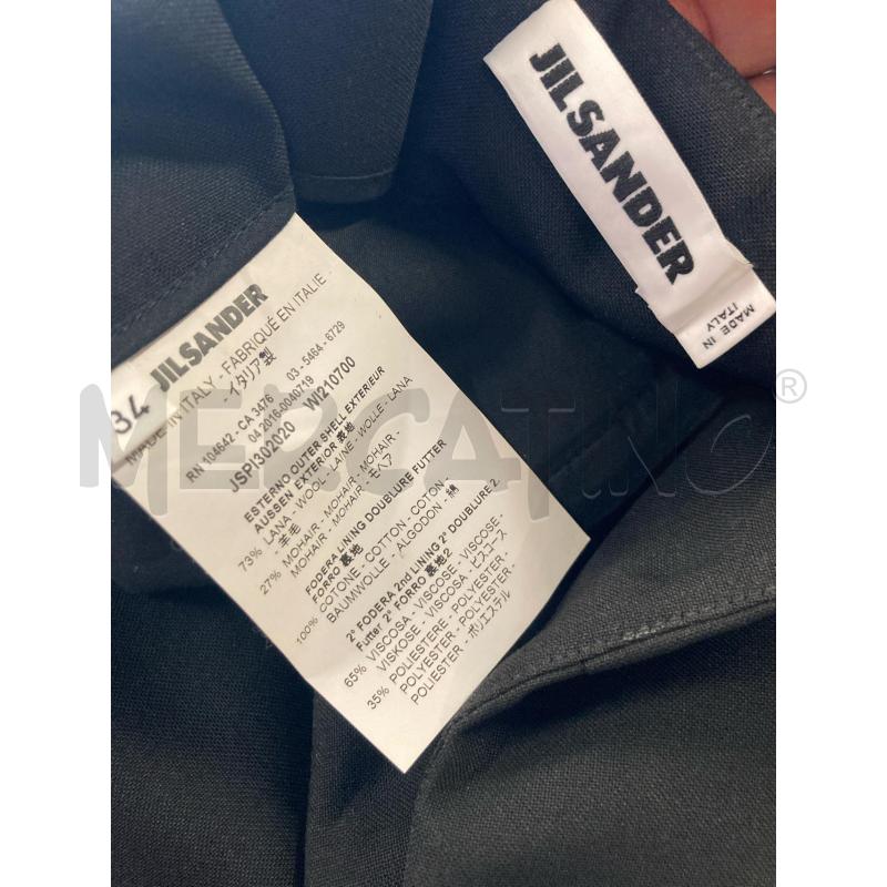 PANTALONE DONNA NERO JIL SANDER RISVOLTO E VITA ALTA  | Mercatino dell'Usato Carmagnola 5