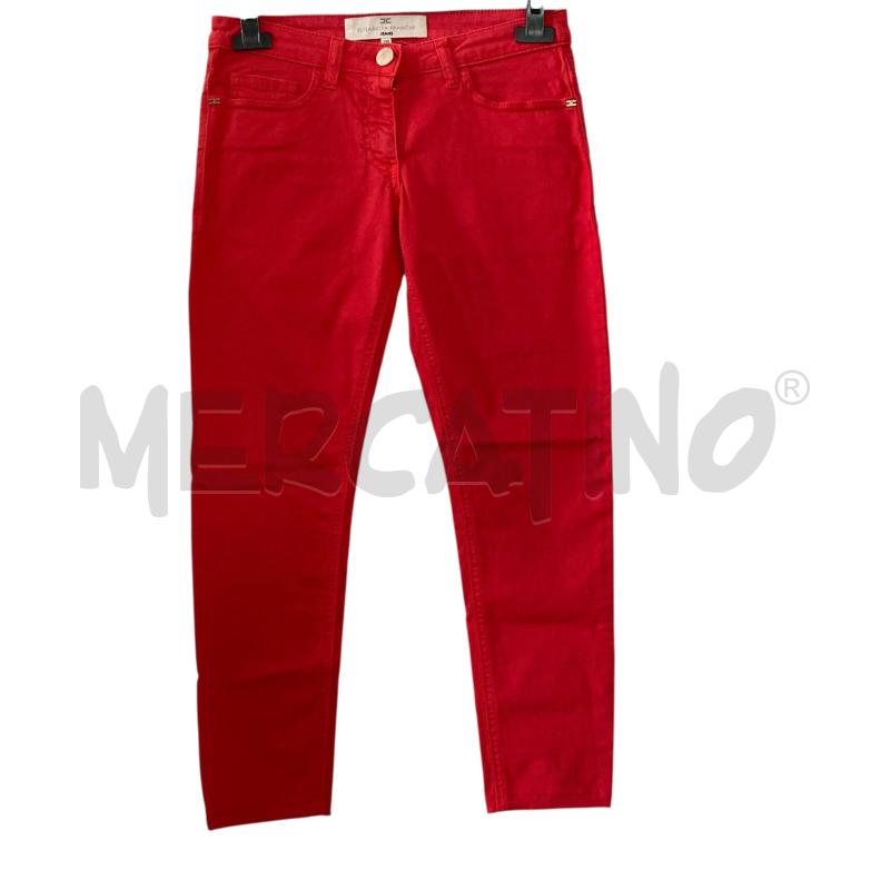 PANTALONE DONNA ROSSO ELISABETTA FRANCHI CHINO  | Mercatino dell'Usato Carmagnola 1