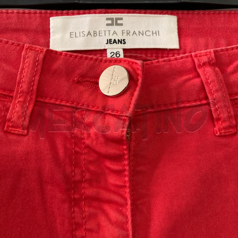 PANTALONE DONNA ROSSO ELISABETTA FRANCHI CHINO  | Mercatino dell'Usato Carmagnola 4