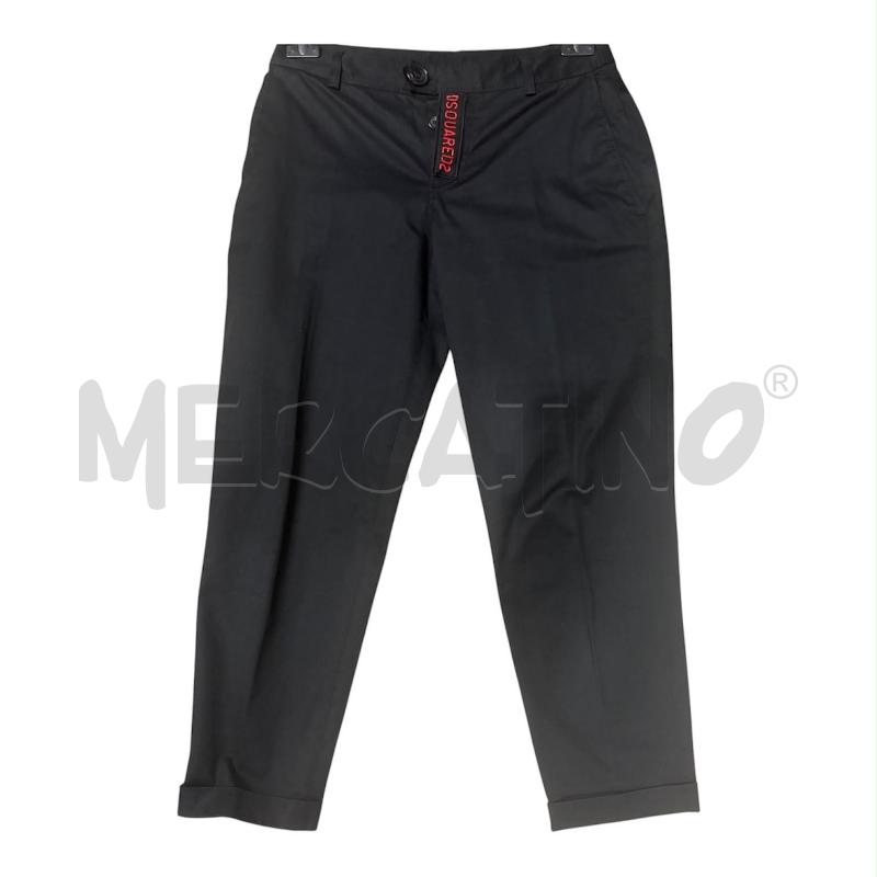 PANTALONE UOMO NERO DISQUARED SCRITTA ROSSA  | Mercatino dell'Usato Carmagnola 1