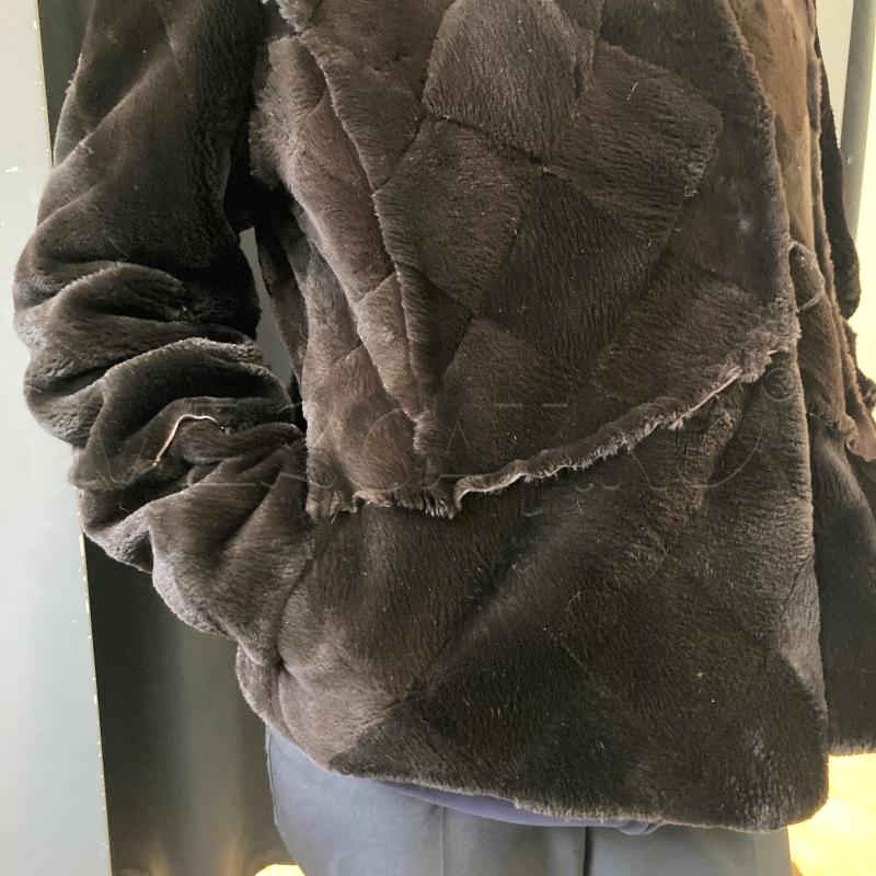 PELLICCIOTTO DONNA MARRONE CASTORO RASATO  | Mercatino dell'Usato Carmagnola 3