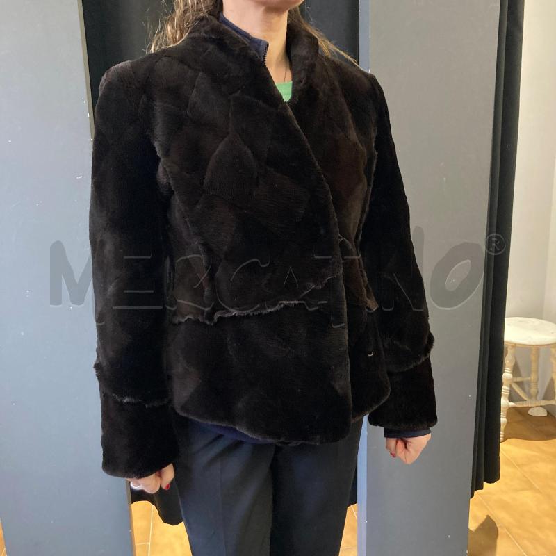 PELLICCIOTTO DONNA MARRONE CASTORO RASATO  | Mercatino dell'Usato Carmagnola 4
