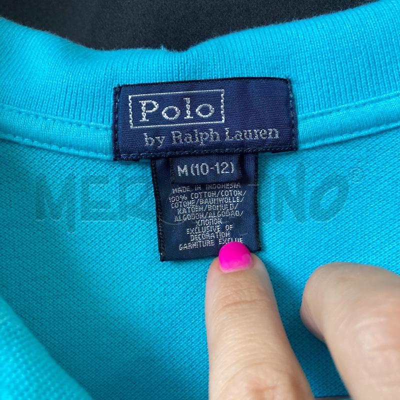 POLO DONNA AZZURRA POLO RALPH LAUREN STEMMA ROSA  | Mercatino dell'Usato Carmagnola 3