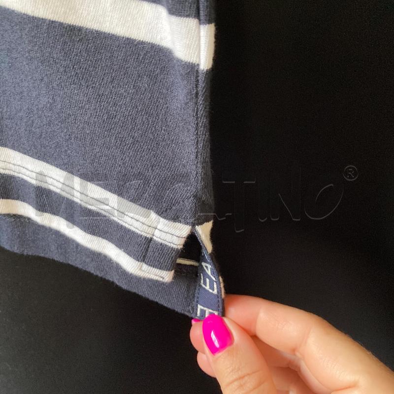 POLO DONNA EA7 EMPORIO ARMANI  BLU RIGHE B  | Mercatino dell'Usato Carmagnola 4