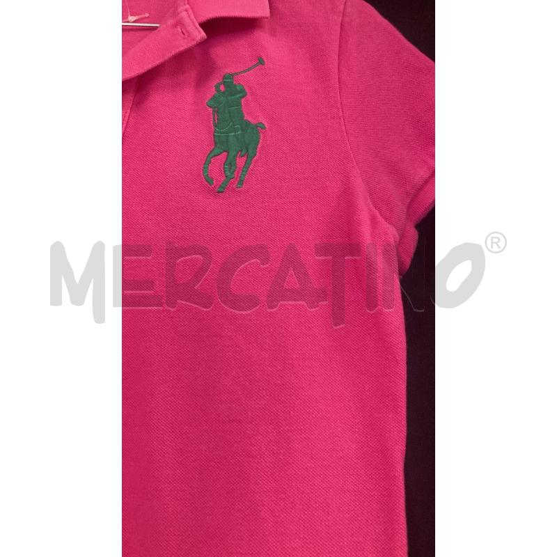 POLO DONNA FUXIA POLO RALPH LAUREN STEMMA VERDE  | Mercatino dell'Usato Carmagnola 3