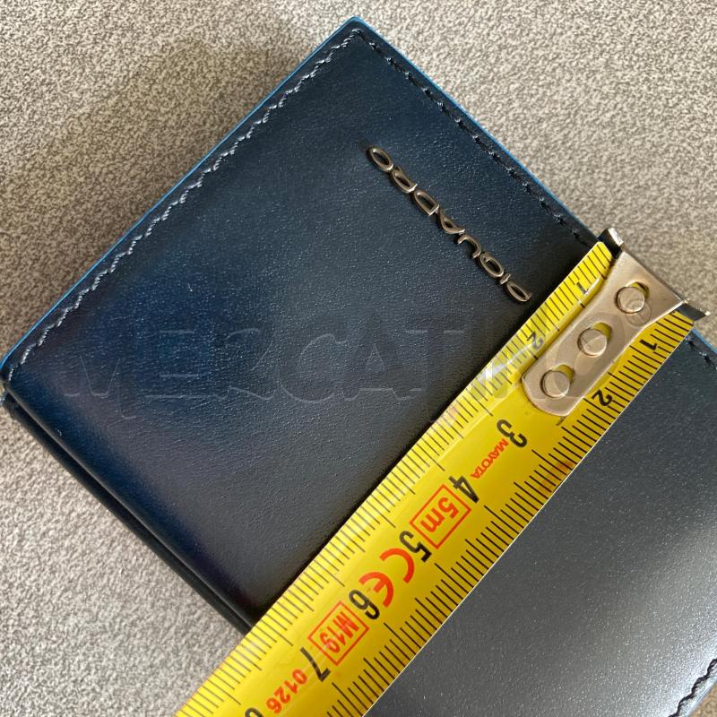 PORTA FOGLIO UOMO BLU PIQUADRO PELLE PICCOLO  | Mercatino dell'Usato Carmagnola 2