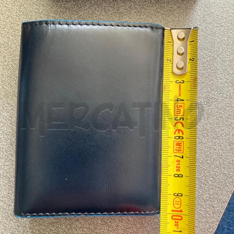 PORTA FOGLIO UOMO BLU PIQUADRO PELLE PICCOLO  | Mercatino dell'Usato Carmagnola 3