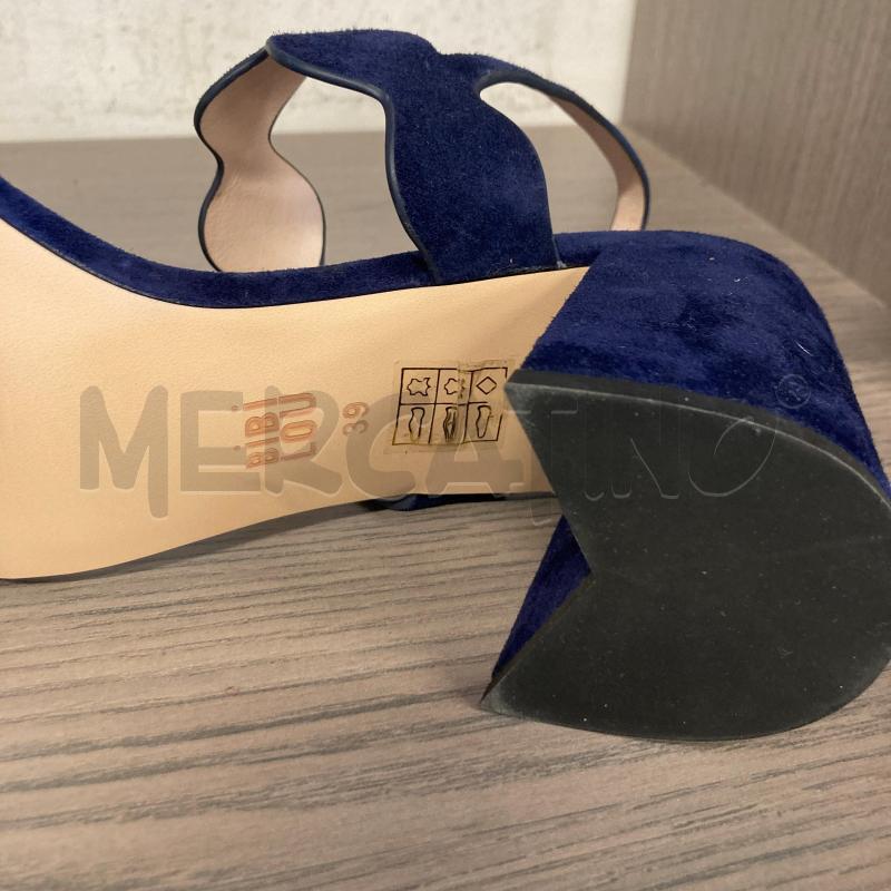 SANDALI DONNA BLU BIBILOU PELLE  | Mercatino dell'Usato Carmagnola 4