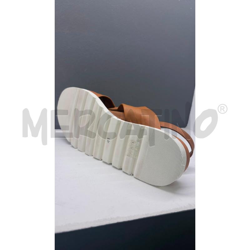 SANDALI DONNA MARRONE PELLE NODO LEGGEREZZA  | Mercatino dell'Usato Carmagnola 3